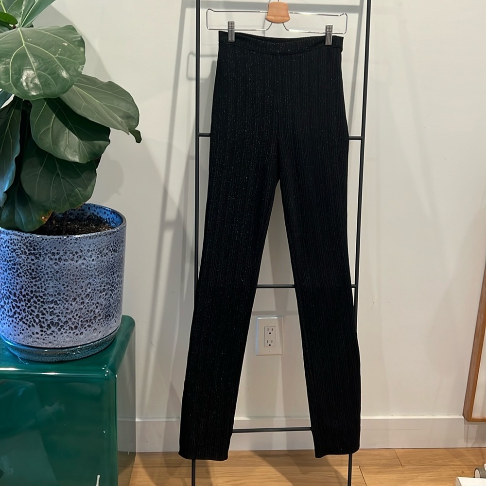 Reformation glitter black pants
